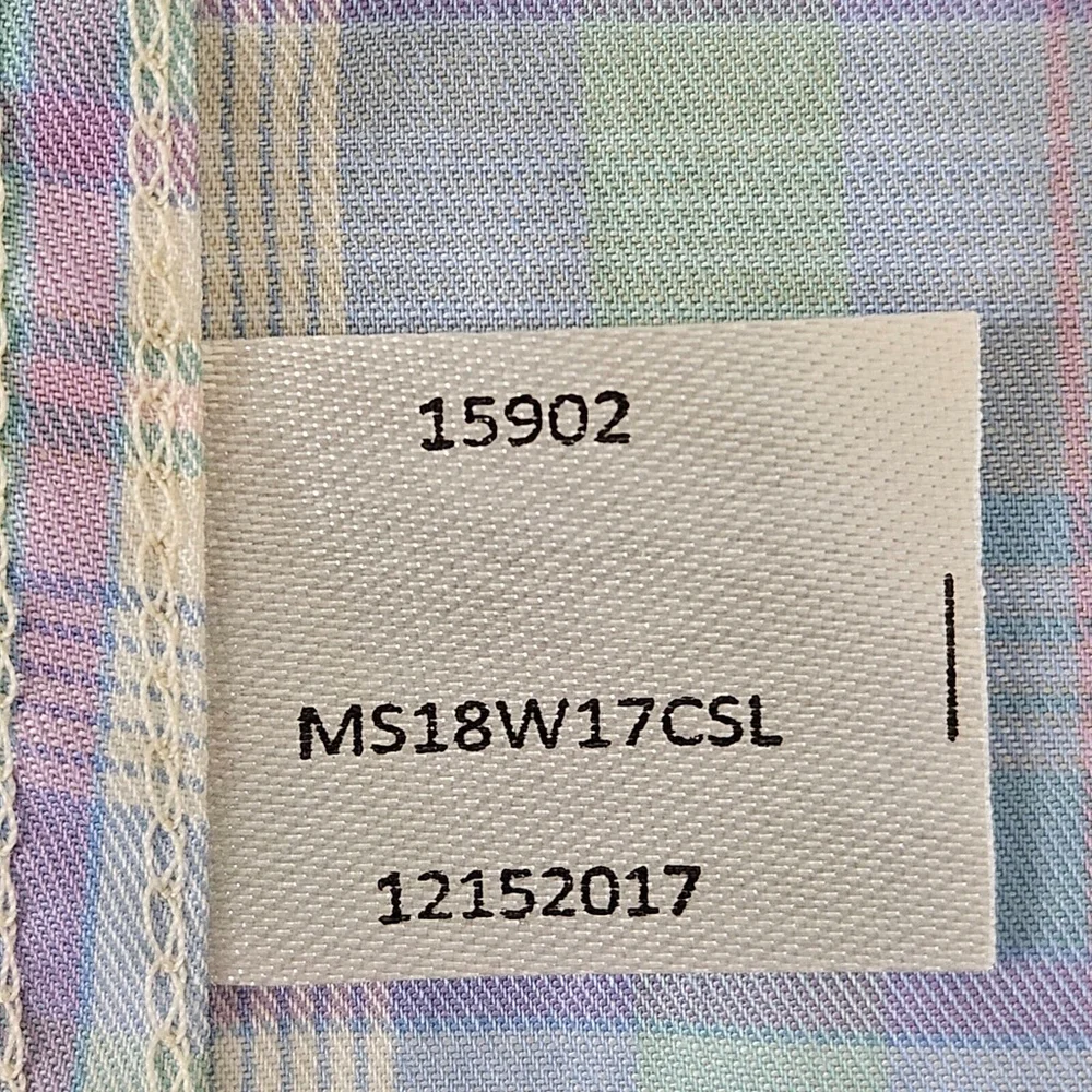 Peter Millar Crown Ease Medium Button Front Shirt Plaid Long Sleeve Blue Pastel - Picture 13 of 16